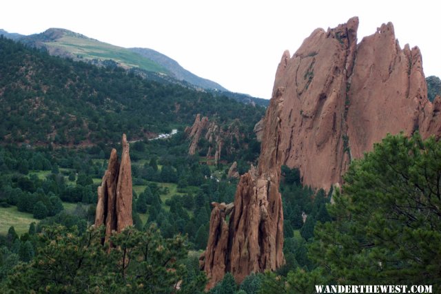 View fron Sleeping Giant on a Rainy Day, Garden of the Gods