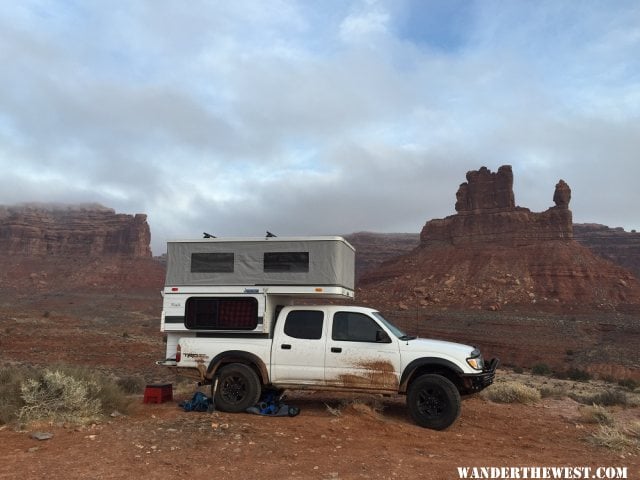 camp on the Valley of the Gods road near Bluff, UT