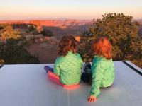 Kids on top of camper Canyonlands sunset.jpeg